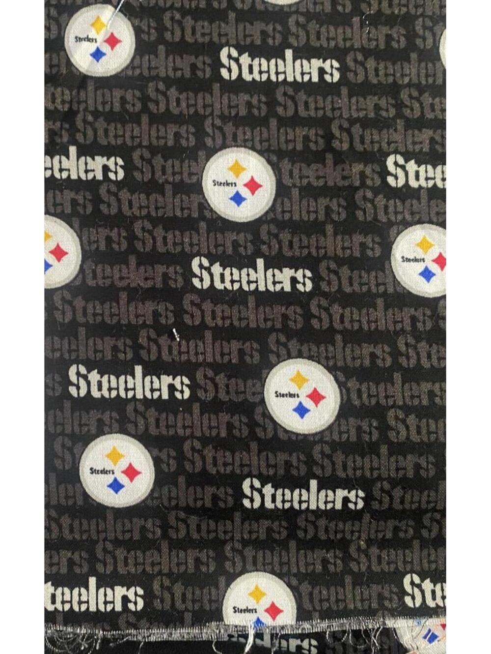 NFL Pittsburgh STEELERS 60" Cotton Fabric by 1/2 Yard